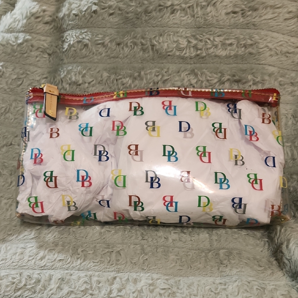 Dooney & Bourke Red and Blue Cosmetic Bag